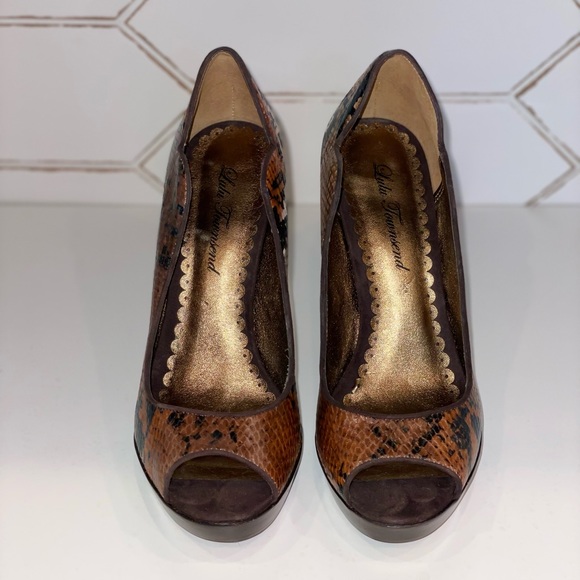 lulu Townsend snake skin heels - Picture 2 of 5